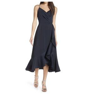 Chelsea28 A-line Navy Midi Dress